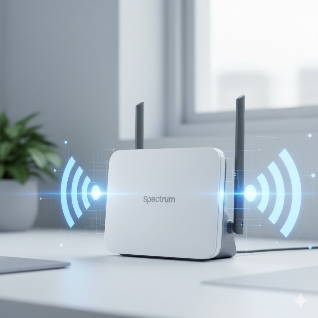Spectrum WiFi 6 router providing high-speed internet connection