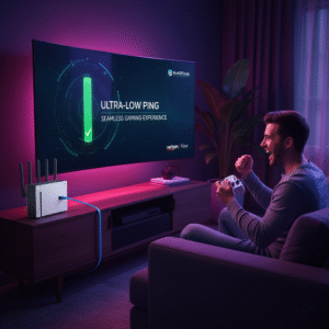Gaming router setup reducing lag on Spectrum Internet