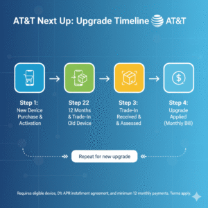 AT&T trade-in credit process timeline for early upgrades.
