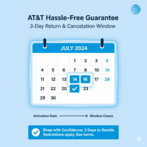 AT&T contract cancellation grace period visual reminder for USA customers.
