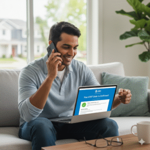 Customer verifying AT&T order details after receiving a suspicious confirmation email.